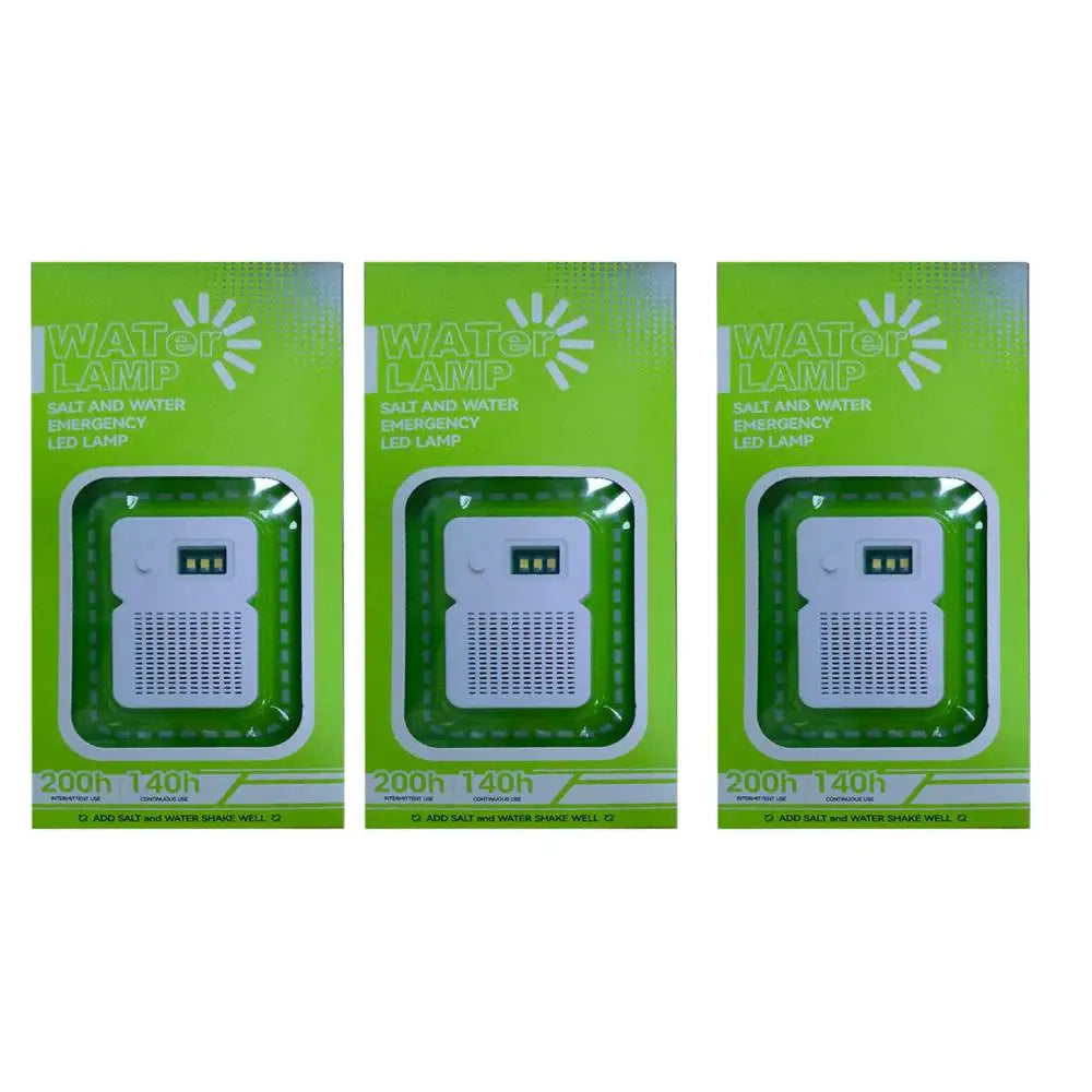 Lámpara LED de Emergencia con Agua Salada para Camping — Portátil, Resistente al Agua, Ahorro de Energía, Ideal para Pesca Nocturna y Viajes al Aire Libre