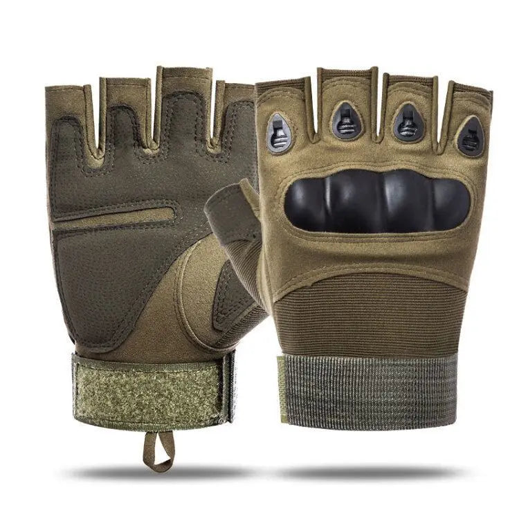 Guantes Tácticos Outdoor Sin Dedos para Hombre y Mujer, Antideslizantes y Protectores