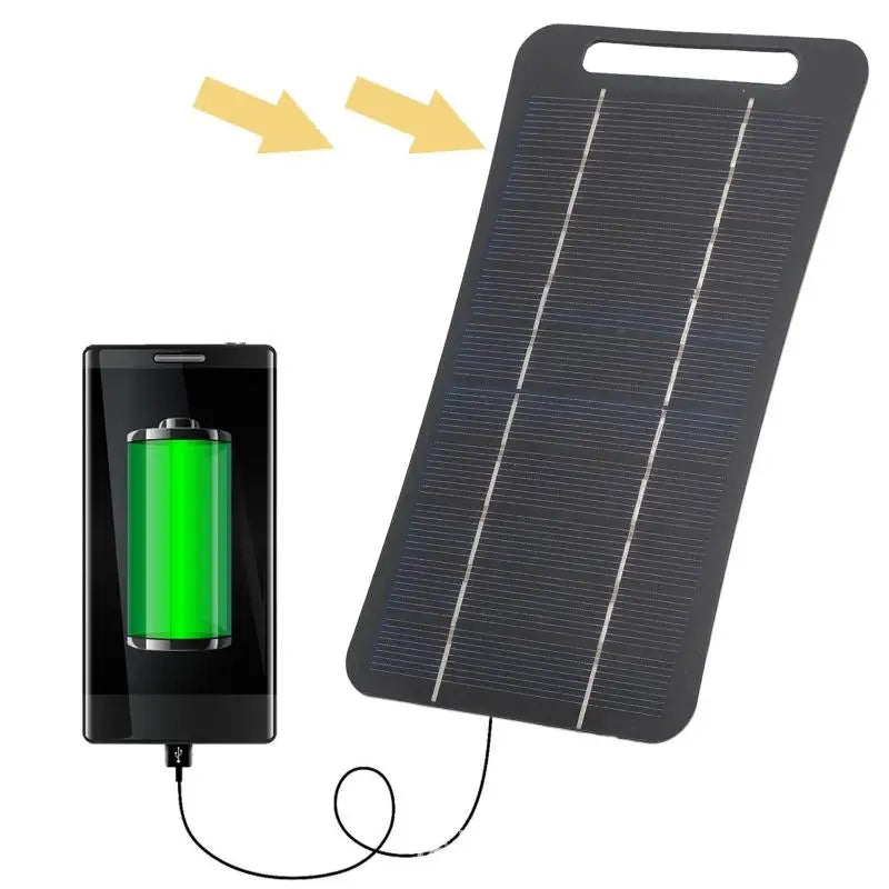 Cargador Solar Portátil de Alta Eficiencia 2W USB-C para Teléfonos, Power Banks y Campamento