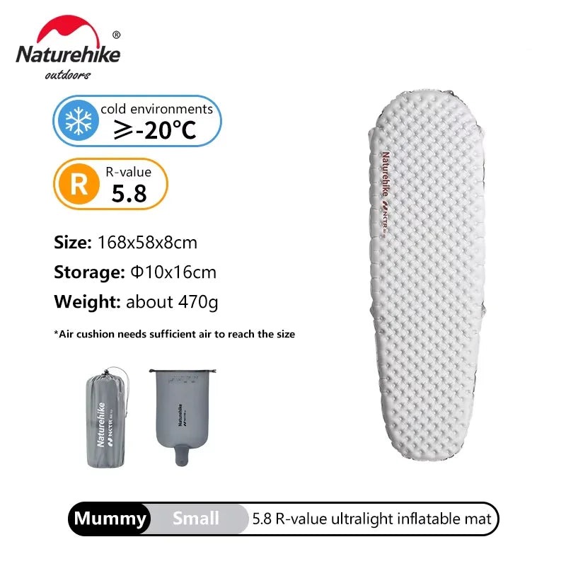 Colchón Inflable Naturehike 2026 para Camping y Outdoor - Ligero y Portátil