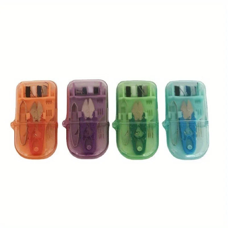 Kit de Costura Portátil Mini para Viaje – Set Completo con Caja de Almacenamiento