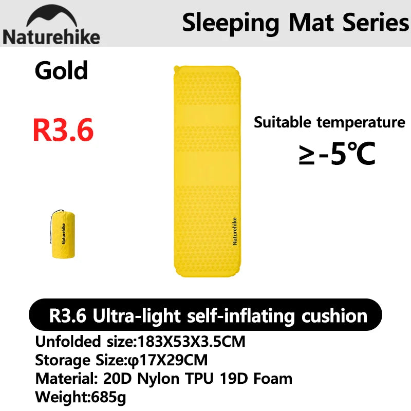 Colchón Inflable Naturehike 2026 para Camping y Outdoor - Ligero y Portátil