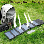 Panel Solar Portátil 800W de Alta Potencia 6 Pliegues Cargador Rápido USB 5V DC 20Wh