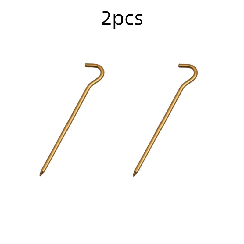 Clavo para Tienda de Campaña de Aluminio 18cm con Gancho – Estaca para Camping, Hamaca y Senderismo