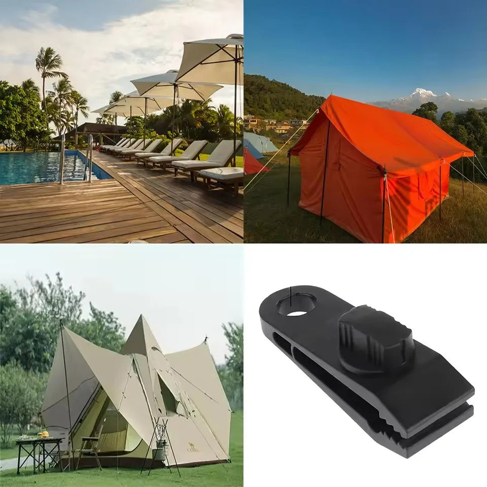 Clips para Lona de Camping 5/10 Unidades - Sujetadores Resistentes para Tienda, Toldos y Carpas