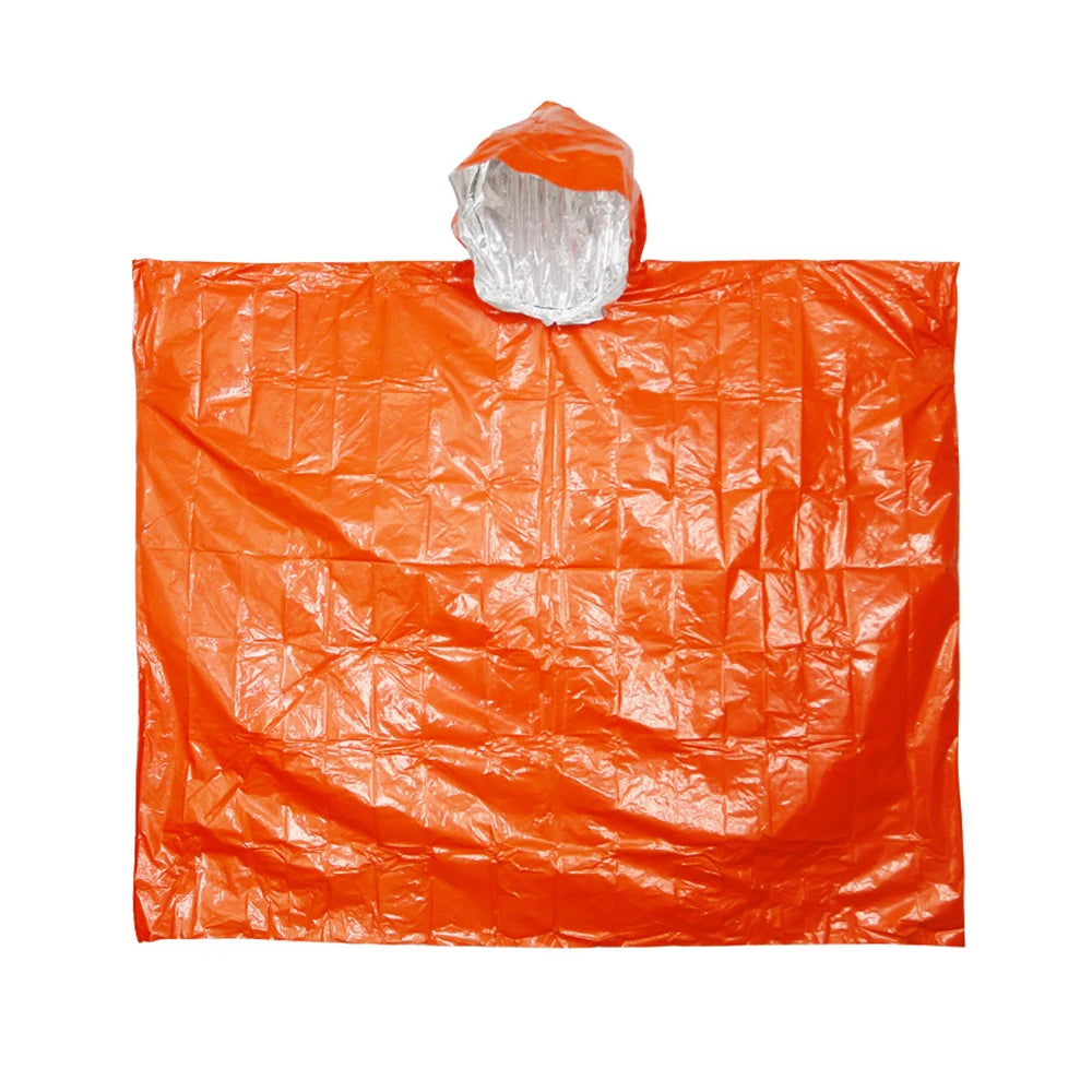 Poncho de Emergencia Desechable con Película de Aluminio