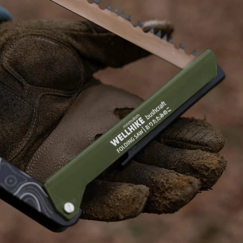 Sierra Plegable con Bolsa de Almacenamiento para Camping en Aleación de Aluminio