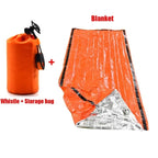 Saco de Dormir de Emergencia Impermeable Portátil para Supervivencia – Equipo Térmico de Camping y Rescate con Manta de Mylar