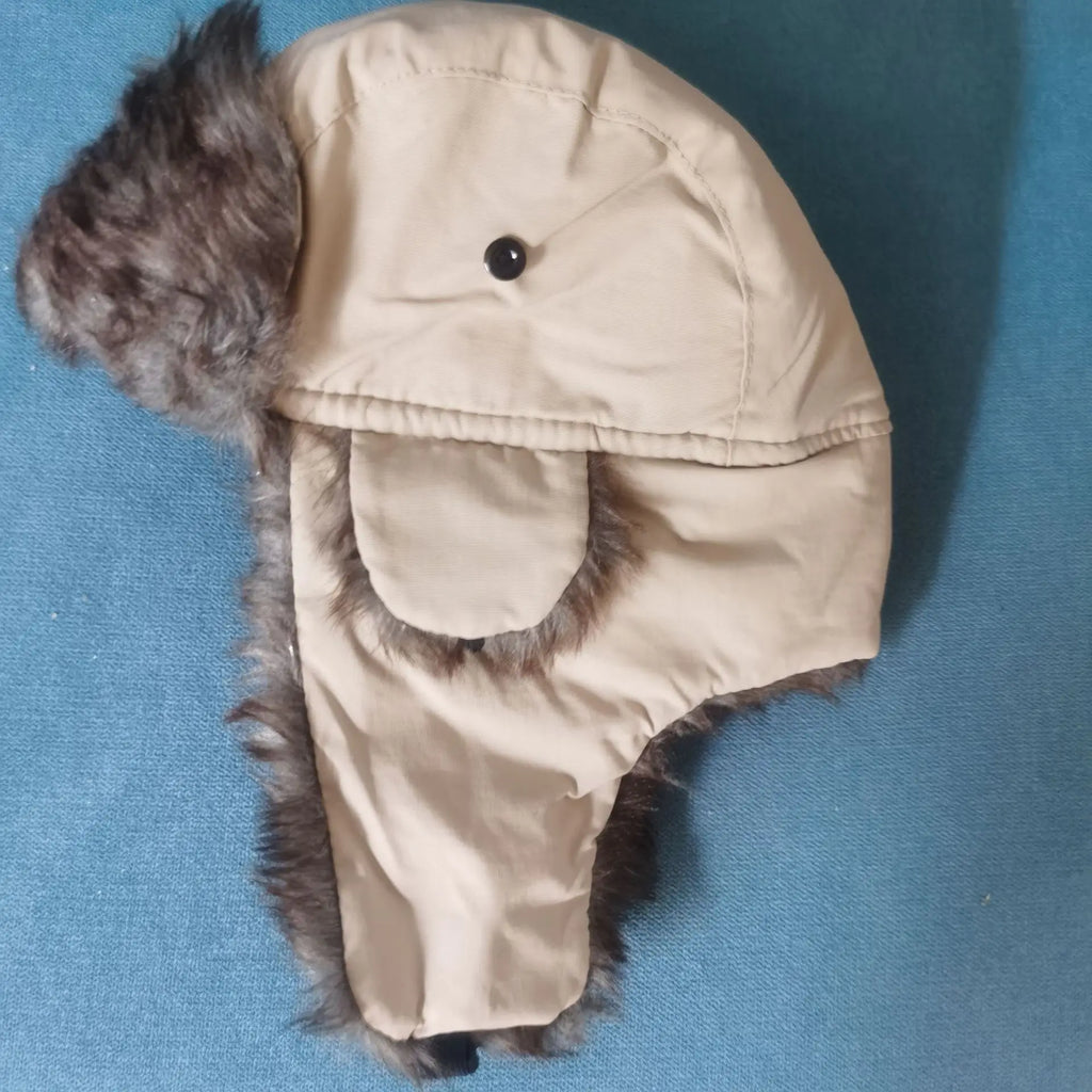Gorro Ruso de Invierno Hombre con Orejeras Impermeable para Esquí y Frío Extremo