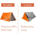 Kit de Refugio de Emergencia para 2 Personas – Tienda Bivy y Saco de Dormir Térmico Reutilizable Impermeable