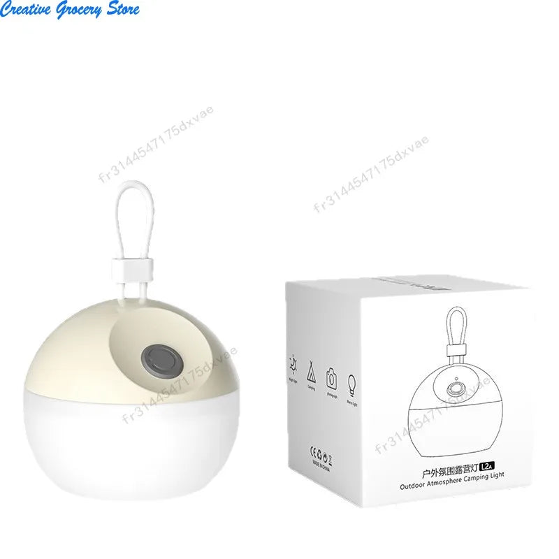Linterna LED de Camping Recargable Portátil de Silicona Blanda y Luz de Doble Color para Senderismo y Pesca