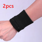 Muñequera Deportiva con Bolsillo y Cremallera para Correr, Almacenamiento de Llaves y Tarjetas, Ideal para Baloncesto y Running