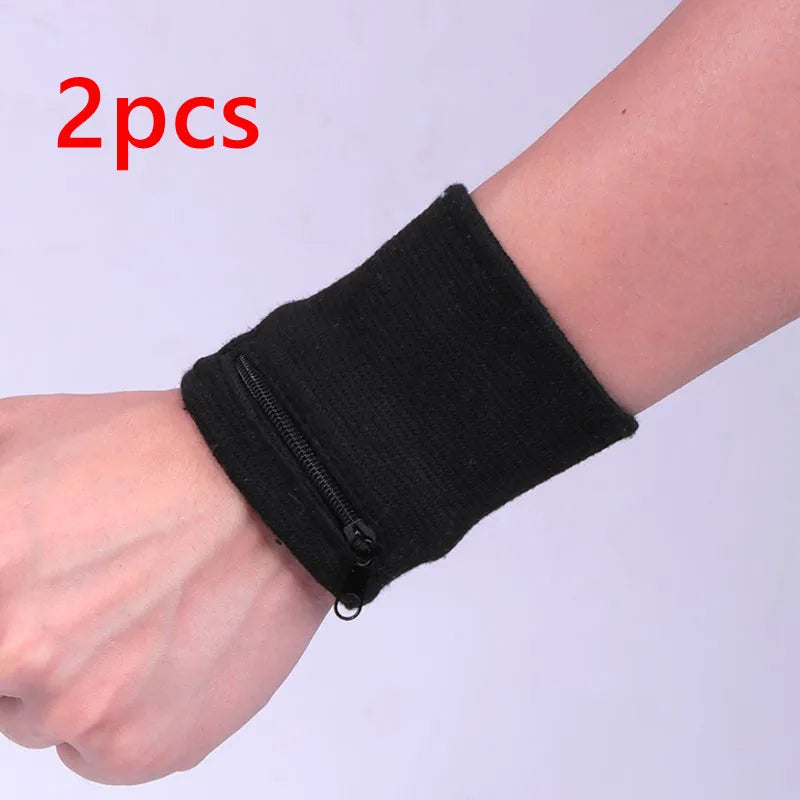 Muñequera Deportiva con Bolsillo y Cremallera para Correr, Almacenamiento de Llaves y Tarjetas, Ideal para Baloncesto y Running