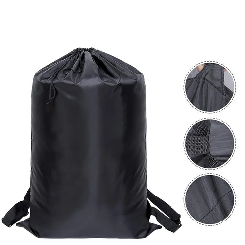 Bolsa Grande para Ropa Sucia de Poliéster Resistente con Cordón - Mochila para Escuela y Camping