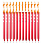 Juego de 12 piquetas de aluminio 18 cm ultraligeras para tienda de campaña y toldos