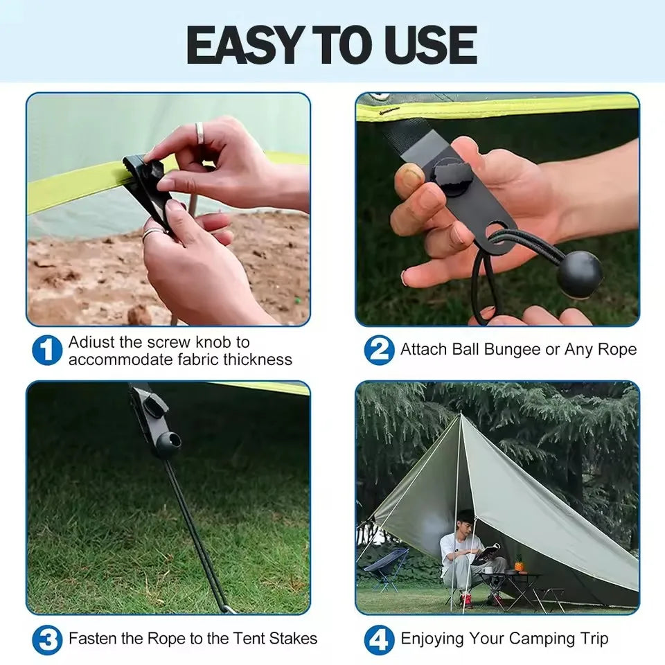 Clips para Lona de Camping 5/10 Unidades - Sujetadores Resistentes para Tienda, Toldos y Carpas