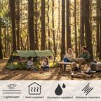 Tienda para 1 Persona de Malla B4 de Alta Densidad, Doble Cremallera y Ventilación, Ultraligera para Camping al Aire Libre