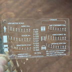 Tarjeta Acrílica de Medición y Regla Auxiliar para Exterior – Cuadrícula de Coordenadas para Caza y Outdoor