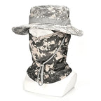 Set de Gorro Camuflado Táctico con Protección Solar para Outdoor, Senderismo y Pesca – UV, Ajustable