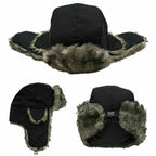 Gorro Ruso de Invierno Hombre con Orejeras Impermeable para Esquí y Frío Extremo