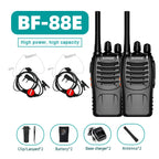 Baofeng BF-88E PMR446 Walkie Talkie 0.5W UHF 16CH VOX Carga USB Radio Bidireccional Portátil Sin Licencia para Europa