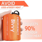 Saco de Dormir de Emergencia Manta Térmica Bivy Ligero Impermeable Portátil para Acampar y Senderismo