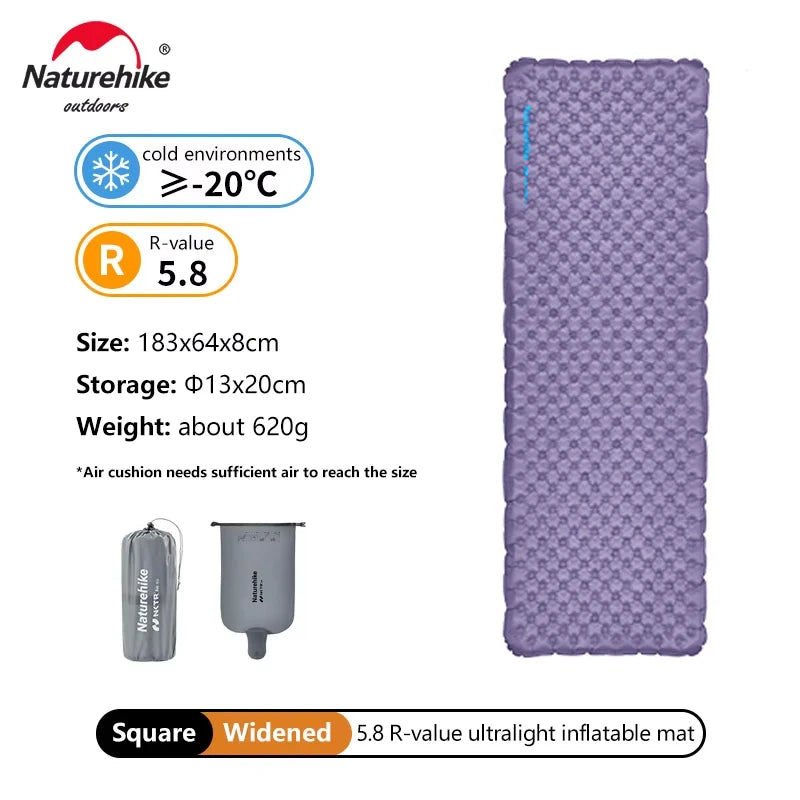 Colchón Inflable Naturehike 2026 para Camping y Outdoor - Ligero y Portátil