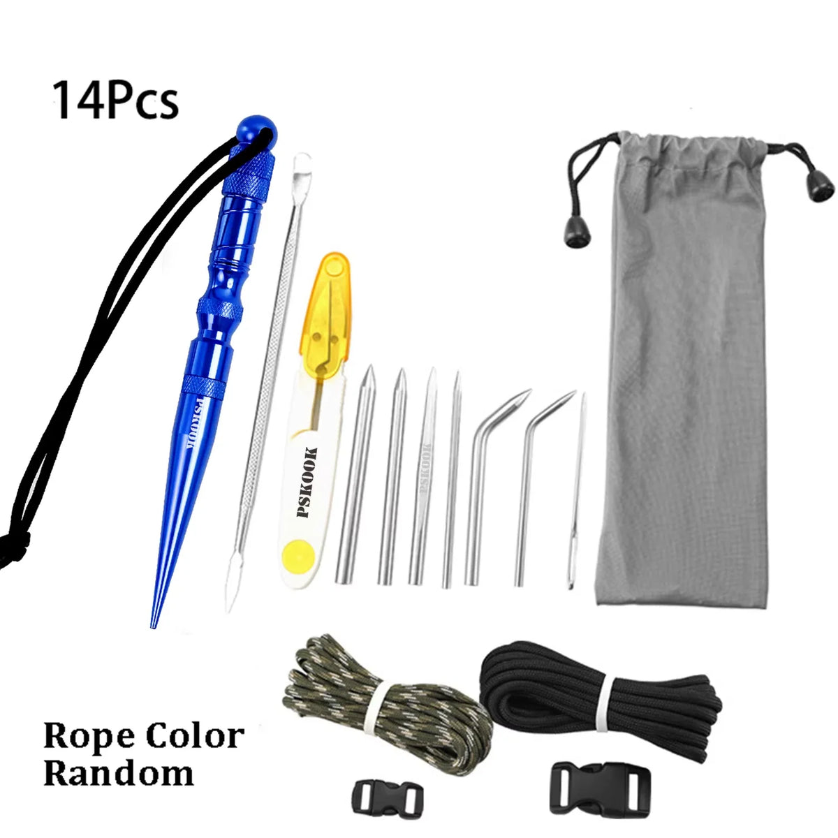 Juego de Agujas Marlinspike de Acero Inoxidable para Paracord en Diferentes Tamaños – Herramientas de Nudos y Costura DIY