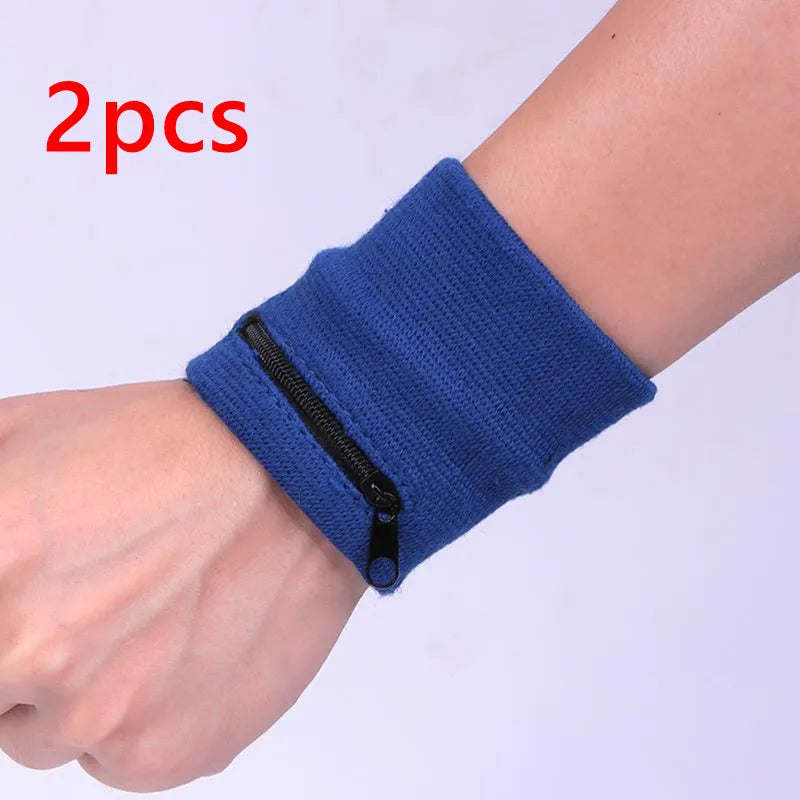 Muñequera Deportiva con Bolsillo y Cremallera para Correr, Almacenamiento de Llaves y Tarjetas, Ideal para Baloncesto y Running