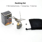 Hornillo de gas portátil para camping plegable, mini estufa de supervivencia para picnic y excursiones