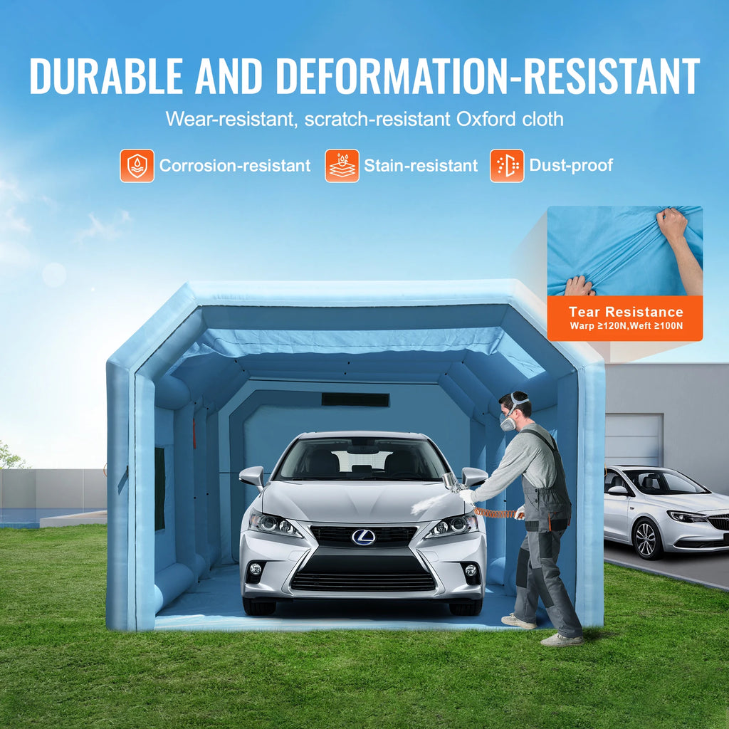Cabina de Pintura Inflable SucceBuy con Sopladores Potentes y Sistema de Filtrado de Aire - Portátil para Pintura de Autos