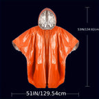 Poncho de Emergencia Desechable con Película de Aluminio