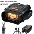 Binoculares de Visión Nocturna 1080P 10x Zoom Digital Pantalla Grande 2,8'' 800m Infrarrojos para Acampada