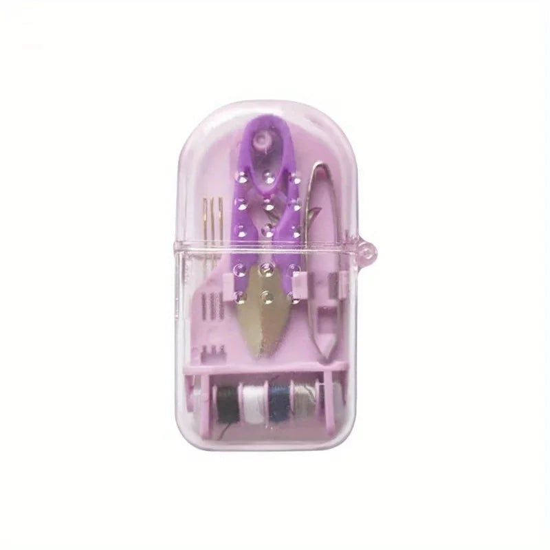Kit de Costura Portátil Mini para Viaje – Set Completo con Caja de Almacenamiento