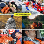 Saco de Dormir de Emergencia Impermeable Portátil para Supervivencia Exterior – Bolsa Térmica de Socorro Mylar