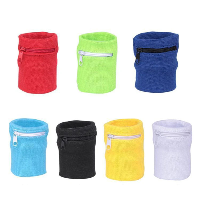 Muñequera Deportiva con Bolsillo y Cremallera para Correr, Almacenamiento de Llaves y Tarjetas, Ideal para Baloncesto y Running