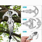 Garra de Escalada Plegable Multifunción de Acero Inoxidable para Supervivencia y Camping Outdoor
