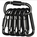 Set de 4-6 Mosquetones de Aleación de Aluminio para Llaves, Camping y Supervivencia EDC – Gancho Táctico Outdoor