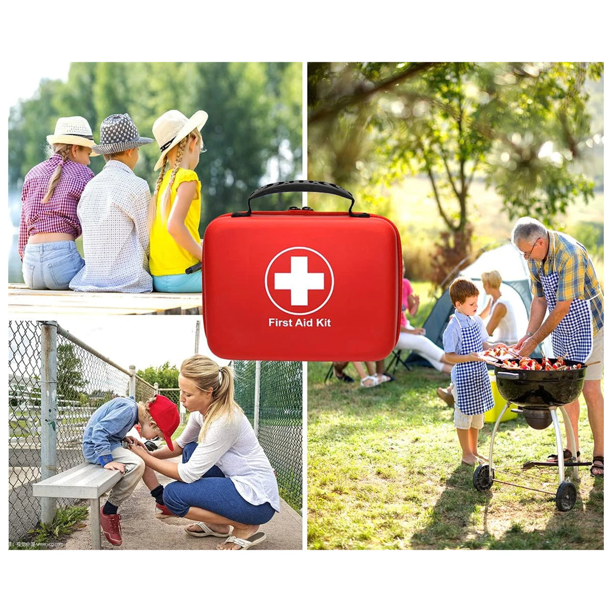 Bolsa de Primeros Auxilios Vacía de PU Impermeable para Viajes, Coche, Hogar y Camping