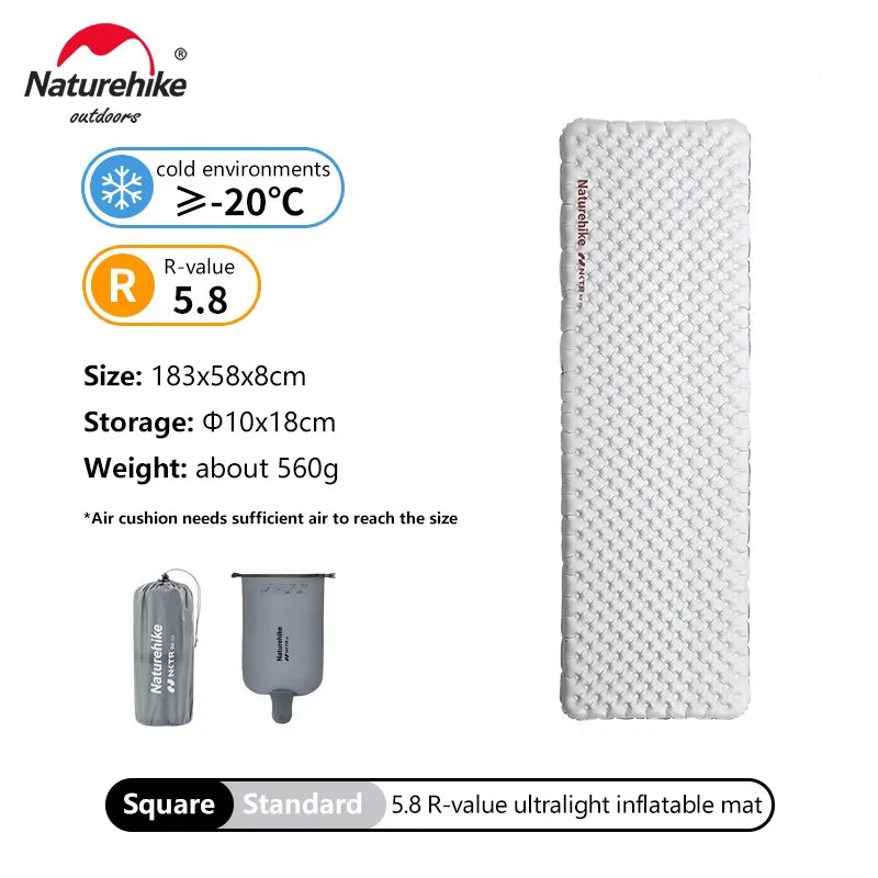 Colchón Inflable Naturehike 2026 para Camping y Outdoor - Ligero y Portátil