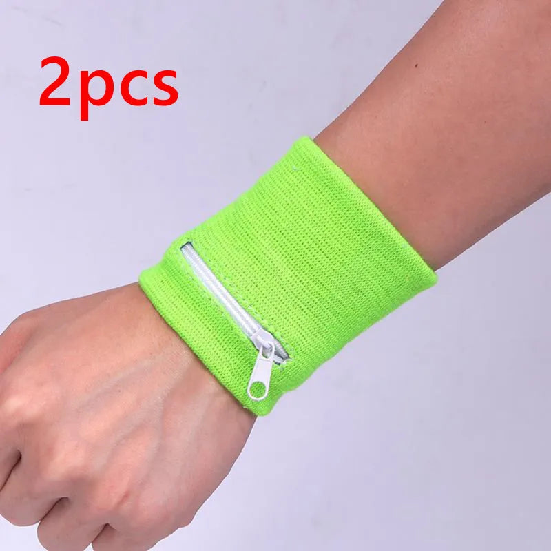 Muñequera Deportiva con Bolsillo y Cremallera para Correr, Almacenamiento de Llaves y Tarjetas, Ideal para Baloncesto y Running