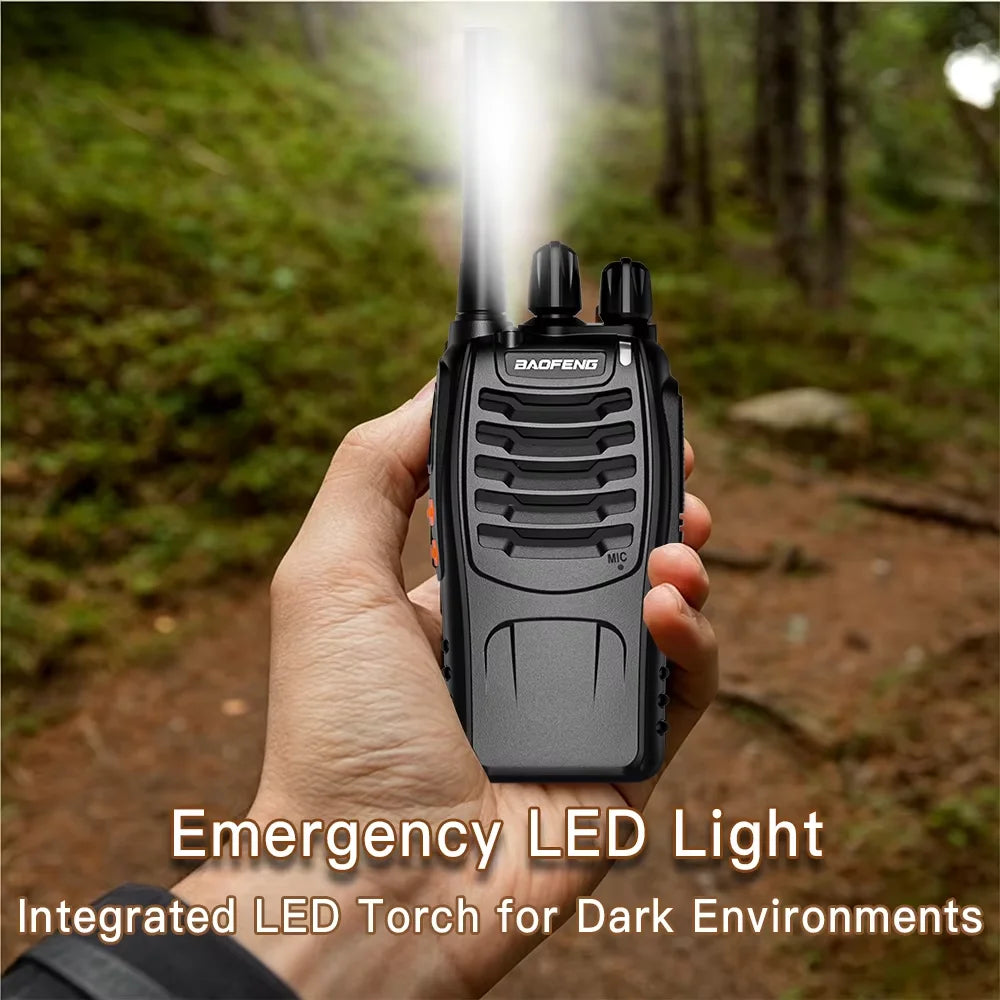 Baofeng BF-88E PMR446 Walkie Talkie 0.5W UHF 16CH VOX Carga USB Radio Bidireccional Portátil Sin Licencia para Europa