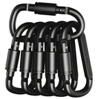 Set de 4-6 Mosquetones de Aleación de Aluminio para Llaves, Camping y Supervivencia EDC – Gancho Táctico Outdoor