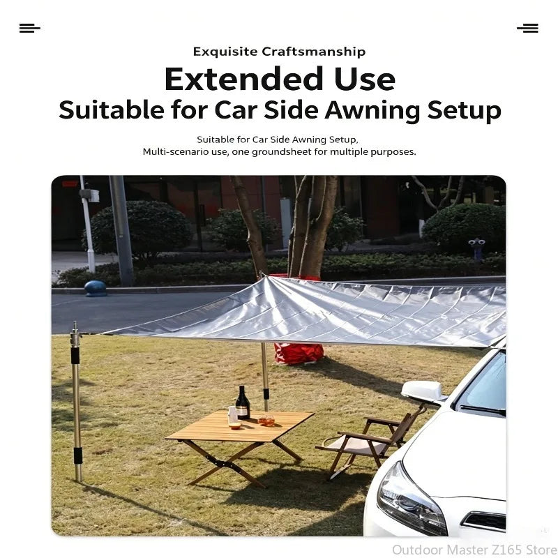 Lona Impermeable para Tienda de Campaña 210D Oxford Antidesgarro - Esterilla de Suelo para Camping, Senderismo y Playa