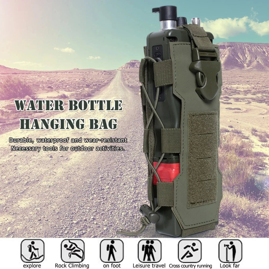 Bolsa Táctica Molle para Botella de Agua – Funda Porta Botellas para Camping y Caza