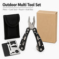 Set de 2 Herramientas Multiusos para Exterior: Alicates Plegables y Tarjeta de Bolsillo para Campamento y Reparaciones