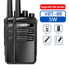 Walkie Talkie VBTER VBT-88 PMR446 Portátil | 16 Canales | 3-5km Alcance | Radio Bidireccional de Mano