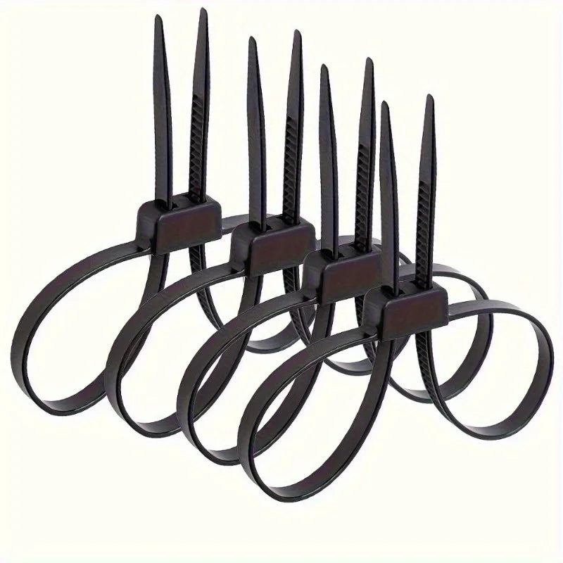 Bridas de Nylon Antideslizantes de Doble Orificio (4 piezas) – Para Hogar, Almacén y Logística