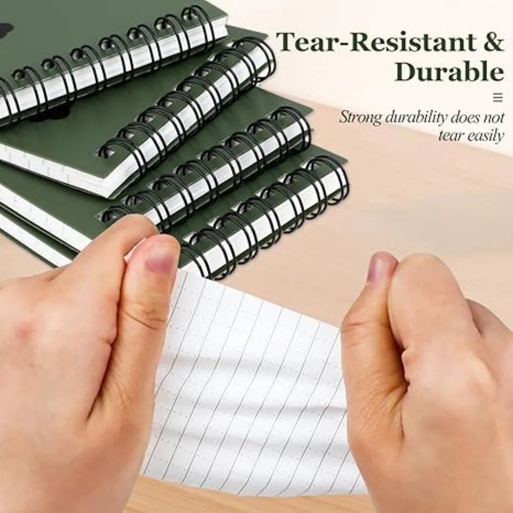 Bloc de notas táctico impermeable de bolsillo con páginas rayadas - Mini libreta para exteriores, hogar y oficina