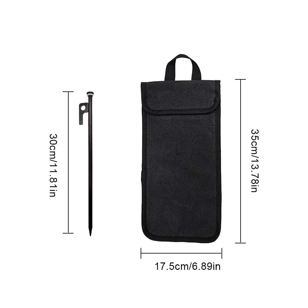 4/8 Piezas Estacas de Tienda de Acero Forjado con Bolsa - Anclajes Reforzados para Camping al Aire Libre